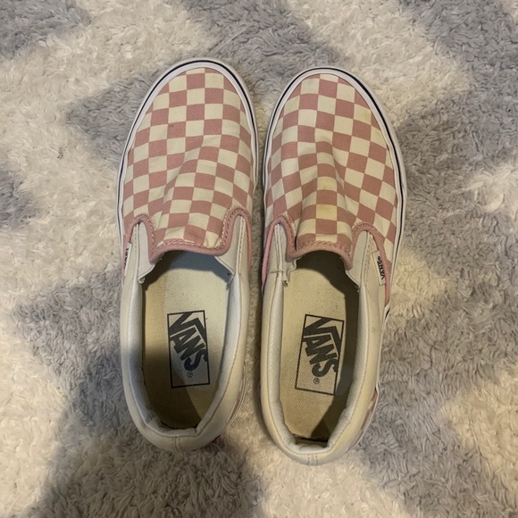 Vans Shoes - Pink checkered vans
